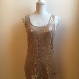 Gold Sequin Tank Top